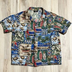 Hoku Hawaii Children's Hawaiian Shirt Surfing Turtle Palm Trees